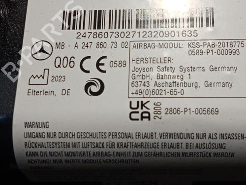 Airbag Kit MERCEDES-BENZ EQA (H243) EQA 250+ (243.702) | BP29965116C86