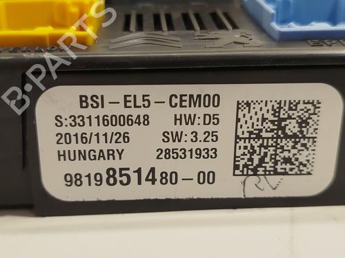 Fuse box CITROËN C4 Grand Picasso II (DA_, DE_) 1.6 BlueHDi 120 | BP22729145E1