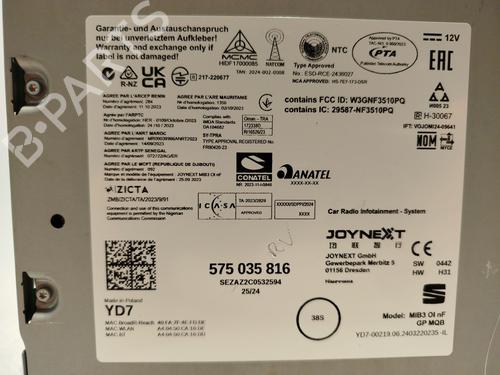 Radio SEAT ARONA (KJ7, KJP) 1.0 TSI | BP30476602E6 