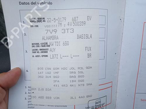 Køler SEAT ALHAMBRA (7V8, 7V9) 1.9 TDI | BP27677222M31 