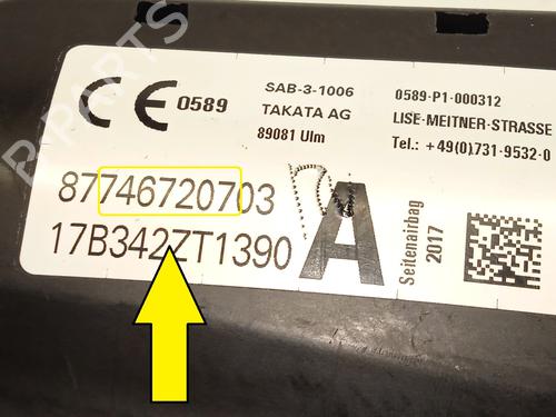 Left seat airbag BMW X6 (F16, F86)  | BP21018158C13 