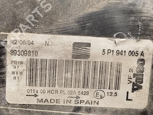 Left headlight SEAT ALTEA (5P1) 2.0 TDI 16V | BP31638926C28 
