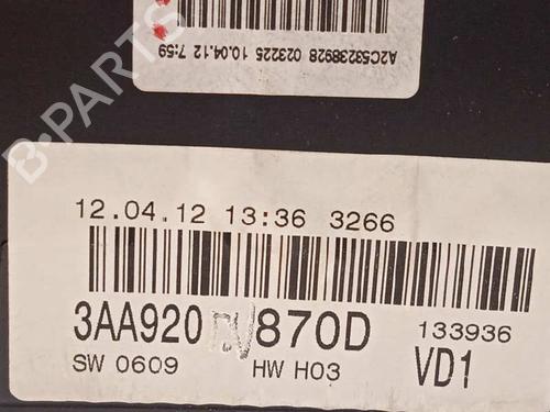 Instrument cluster VW CC B7 (358) | BP8243651C47