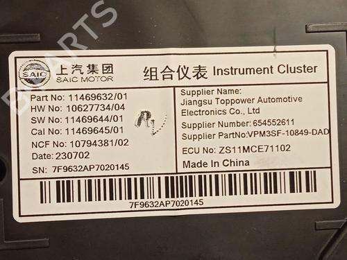 Instrument cluster MG MG ZS SUV (AZS1) 1.5 VTi | BP18648957C47 