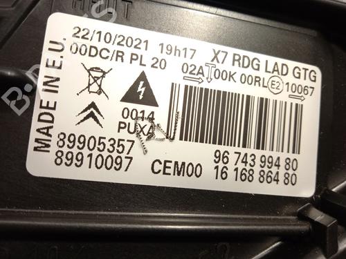 Left headlight CITROËN C5 III (RD_) 1.6 THP 150 (RD5FN8, RD5FNA) | BP26208391C28 