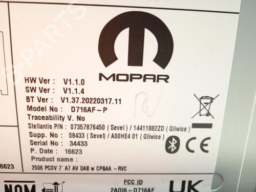 Radio OPEL MOVANO C Van (U9) 2.2 D | BP26209105E6 