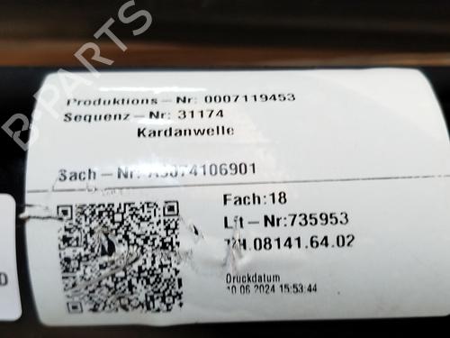 Driveshaft MERCEDES-BENZ SPRINTER 4-t Van (B907, B910) 419 CDI RWD (907.643, 907.645, 907.647) | BP26209813M37 