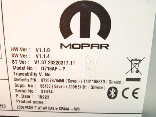 Radio OPEL MOVANO C Van (U9) 2.2 D | BP26209121E6 