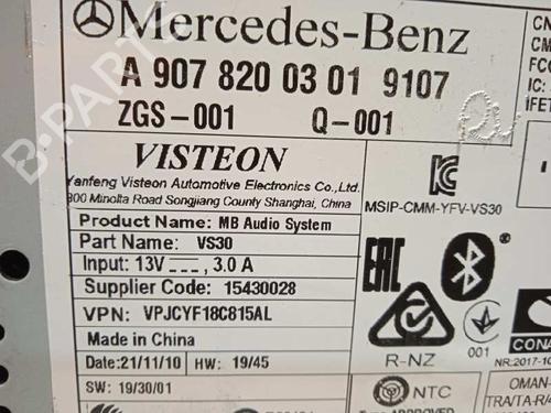 Radio MERCEDES-BENZ SPRINTER 4-t Van (B907, B910) 419 CDI RWD (907.643, 907.645, 907.647) | BP26207784E6