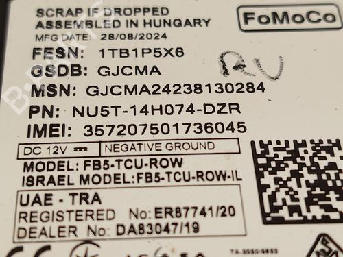 Electronic module FORD TOURNEO CUSTOM V362 Bus (F3) 1.0 EcoBoost PHEV | BP30687142M83