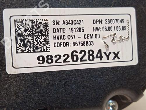 Climate control OPEL CROSSLAND X / CROSSLAND (P17, P2QO) 1.2 | BP16888731I5 