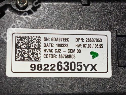 Climate control OPEL CROSSLAND X / CROSSLAND (P17, P2QO) 1.5 Turbo D (75) | BP12236135I5 