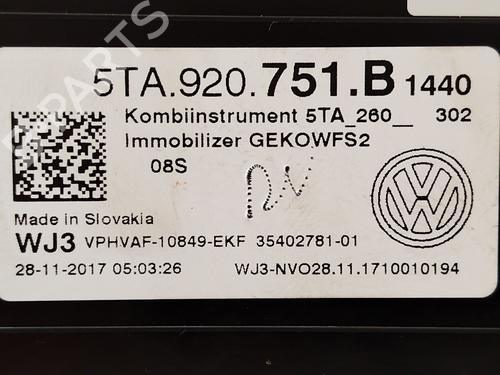 Instrument cluster VW TOURAN (5T1) 1.6 TDI | BP34370140C47  - Image 7