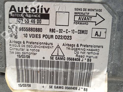 ECU airbags PEUGEOT 407 (6D_) 2.0 HDi 135 (6DRHRH, 6DRHRE, 6DRHRG, 6DRHRJ) | BP19447509M53 