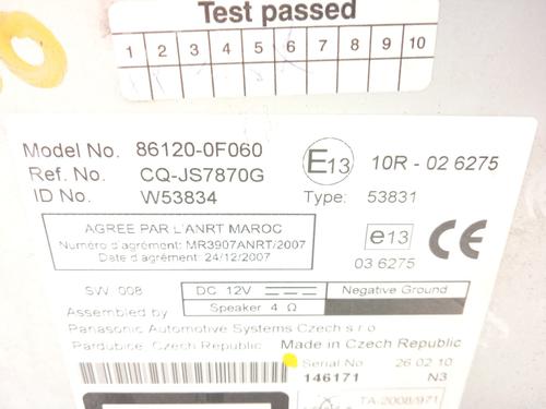 Radio TOYOTA VERSO (_R2_) 2.0 D-4D (AUR20_, AUR20R) | BP18093986E6 