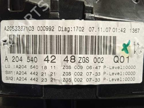 Instrument cluster MERCEDES-BENZ C-CLASS (W204) C 200 CDI (204.007, 204.006) | BP6952307C47