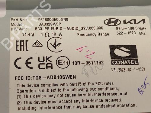 Radio HYUNDAI i20 III (BC3, BI3) 1.0 T-GDI | BP23876218E6 