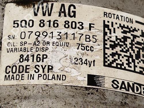 AC compressor VW TOURAN (5T1) 1.6 TDI | BP34370139M34 - Image 4
