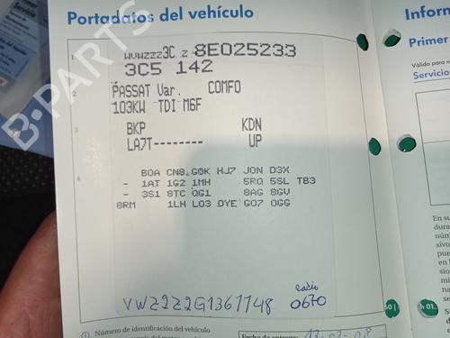 Rear parcel shelf VW PASSAT B6 Variant (3C5) 2.0 TDI 16V | BP36112525C85 - Image 30