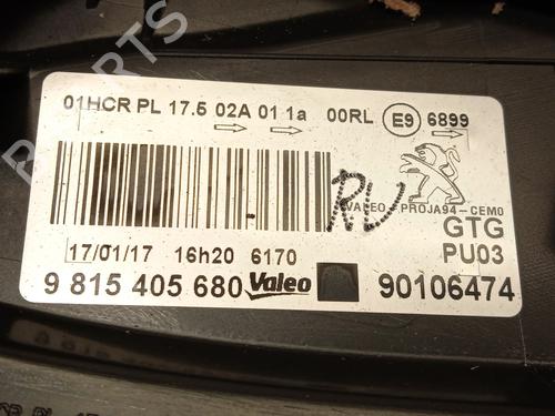 Left headlight PEUGEOT 2008 I (CU_) 1.2 THP 110 / PureTech 110 | BP23256768C28 - Image 6