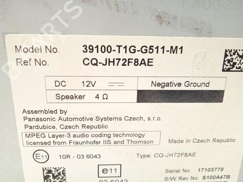 Radio HONDA CR-V IV (RM_) 2.2 i-DTEC 4WD (RE6) | BP29884282E6 