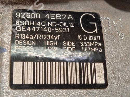 AC compressor NISSAN QASHQAI II (J11, J11_) 1.5 dCi | BP29481429M34 