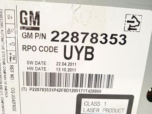 Radio OPEL MERIVA B MPV (S10) 1.7 CDTI (75) | BP18901197E6 