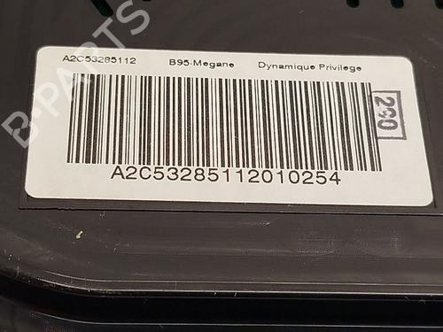Instrument cluster RENAULT MEGANE III Hatchback (BZ0/1_, B3_) 1.6 16V (BZ1B, BZ1H) | BP22729182C47 