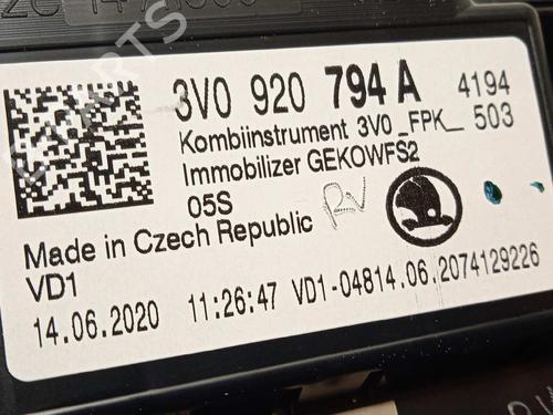 Instrument cluster SKODA SUPERB III (3V3) 1.4 TSI | BP26208090C47 