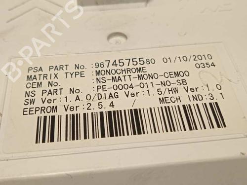 Instrument cluster PEUGEOT 3008 I MPV (0U_) 2.0 HDi | BP16658697C47