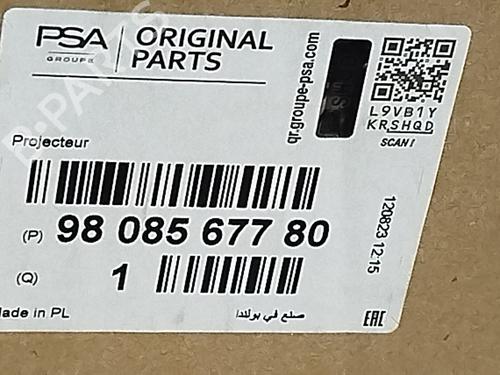 Venstre forlygte CITROËN JUMPY III Van (V_)  | BP29268042C28 