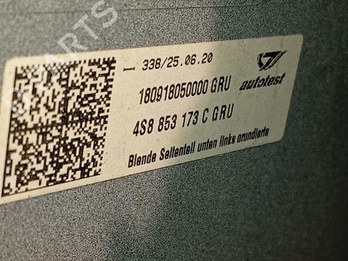 Rear left wheel arch trim AUDI R8 (4S3, 4SP) 5.2 FSI Plus quattro | BP30618104C136 