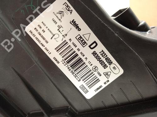 Right headlight CITROËN C4 III (BA_, BB_, BC_)  | BP19403588C29 