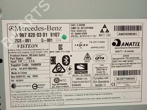 Radio MERCEDES-BENZ SPRINTER 4-t Van (B907, B910) 419 CDI RWD (907.643, 907.645, 907.647) | BP26207767E6 