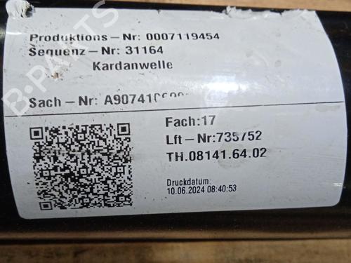 Driveshaft MERCEDES-BENZ SPRINTER 4-t Van (B907, B910) 419 CDI RWD (907.643, 907.645, 907.647) | BP26209179M37  - Image 10