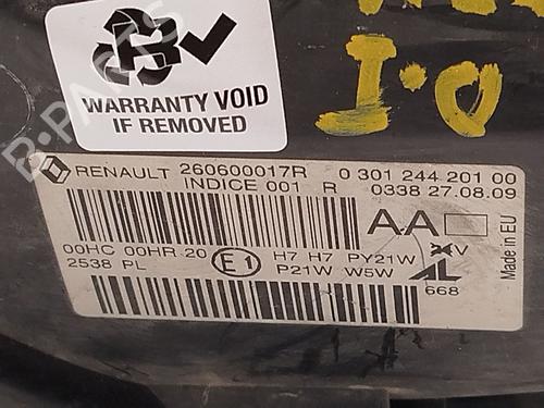 Left headlight RENAULT MEGANE III Hatchback (BZ0/1_, B3_) 1.9 dCi (BZ0N, BZ0J) | BP30609813C28 