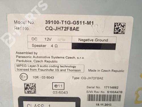 Radio HONDA CR-V IV (RM_)  | BP10520036E6 