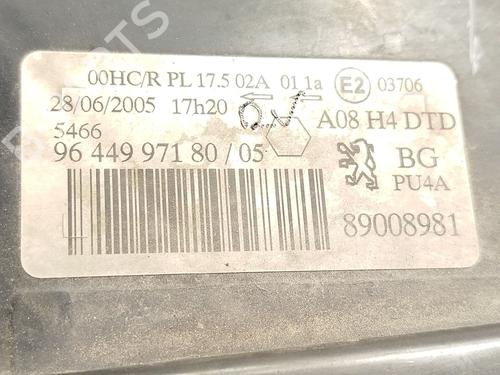 Right headlight PEUGEOT 1007 (KM_) 1.4 HDi | BP29402799C29 