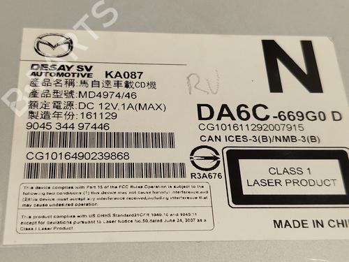 Radio MAZDA 2 Hatchback (DL, DJ) 1.5 SKYACTIV-G | BP26325373E6 