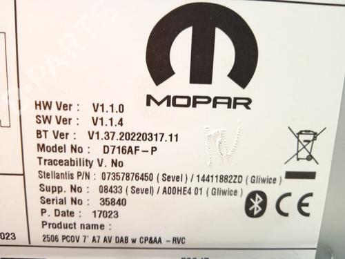 Radio OPEL MOVANO C Van (U9) 2.2 D | BP26209111E6 