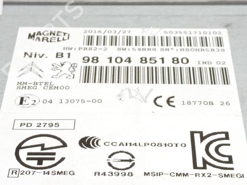 Radio CITROËN C4 Grand Picasso II (DA_, DE_) 1.2 THP 130 | BP19267886E6 