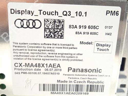 Display monitor AUDI Q3 Sportback (F3N) 45 TFSI quattro | BP29912428C48