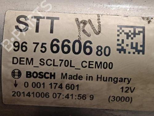 Starter CITROËN C4 CACTUS 1.6 BlueHDi 100 | BP9662592M8