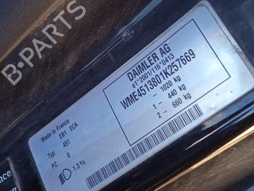 Left front fenders SMART FORTWO Coupe (451) 1.0 (451.331, 451.380) | BP24997370C41 