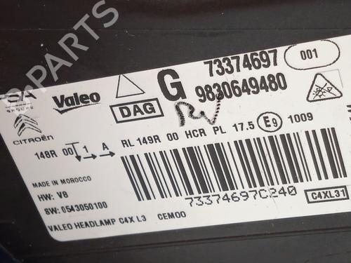 Left headlight CITROËN C4 III (BA_, BB_, BC_)  | BP21027612C28 
