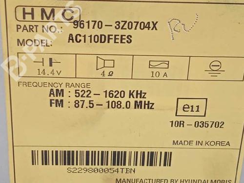 Radio HYUNDAI i40 I (VF) 1.7 CRDi | BP2691213E6 