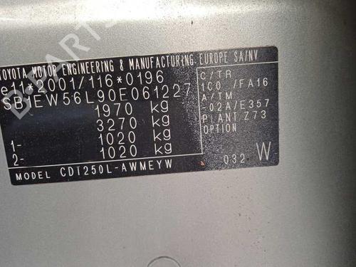 Driver airbag TOYOTA AVENSIS (_T25_) 2.0 D-4D (CDT250_, CDT250R) | BP10384175C9 