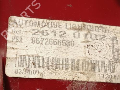 Left taillight PEUGEOT 5008 (0U_, 0E_) 1.6 HDi | BP27697812C34 
