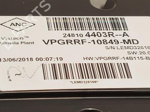 Instrument cluster RENAULT CAPTUR I (J5_, H5_) 0.9 TCe 90 | BP30451381C47