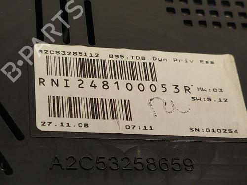 Instrument cluster RENAULT MEGANE III Hatchback (BZ0/1_, B3_) 1.6 16V (BZ1B, BZ1H) | BP22729182C47 